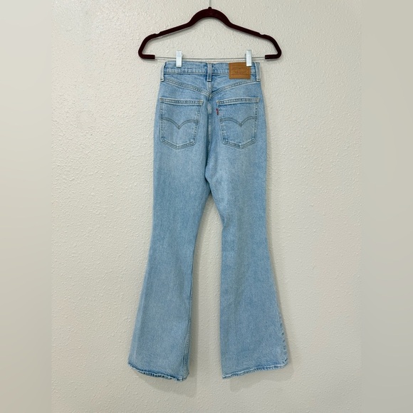 Levis 70s High Flare Jeans Womens 25 Distressed Denim Flared Leg Vintage Light - Picture 2 of 11